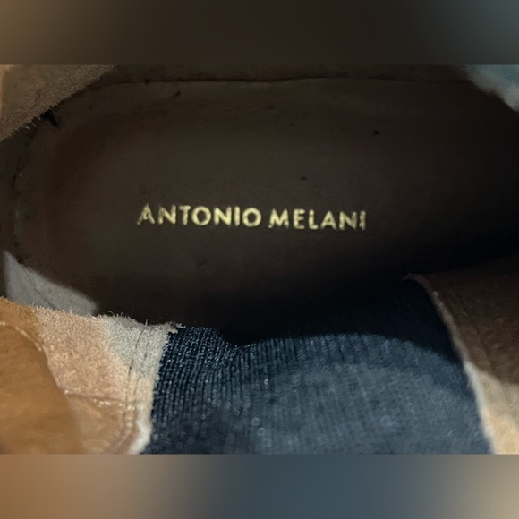 Antonio Melani Brexton Suede Wedge Ankle Bootie Black 6.5 Leather Shoe Women’s - Picture 12 of 15